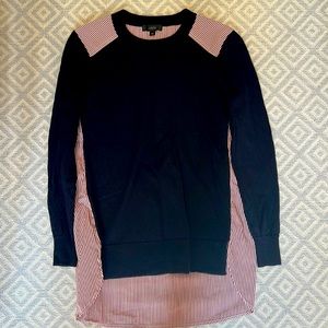 Jcrew mixed media sweater xxs